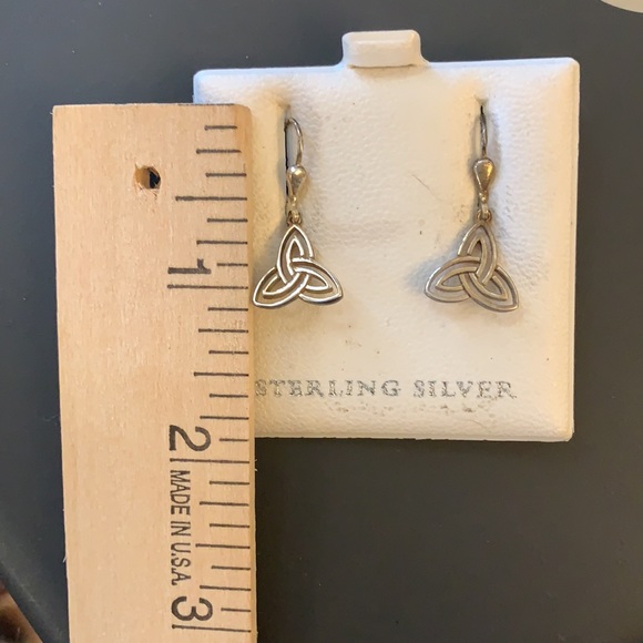 Irish Trinity Sterling Silver earrings Solvar eu - Picture 3 of 5